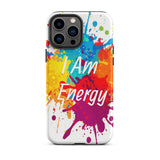 Durable Tough iPhone case "I am Energy" Positive Affirmation Mobile Case