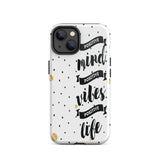 Tough iPhone case, Motivational iPhone Case Mind Vibes Life