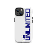 Tough iPhone case " I am Unlimited" Motivational iPhone Case Durable Crack proof Mobile Case