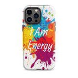 Durable Tough iPhone case "I am Energy" Positive Affirmation Mobile Case