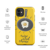 Motivational Tough iPhone case, Rise & Shine