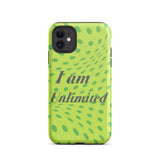 Motivational iPhone Case, Law of affirmation Mobile case Tough iPhone case "I am Unlimited"