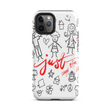 Tough   iPhone case, Daubable mobile phone case "Just" Childhood Memory iPhone case