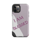 Tough iPhone case,  Law of Affirmation Mobile case, Durable Crack proof iPhone  Case  "I am Blessed"