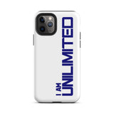 Tough iPhone case " I am Unlimited" Motivational iPhone Case Durable Crack proof Mobile Case