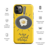 Motivational Tough iPhone case, Rise & Shine