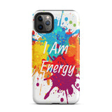 Durable Tough iPhone case "I am Energy" Positive Affirmation Mobile Case