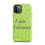 Motivational iPhone Case, Law of affirmation Mobile case Tough iPhone case "I am Unlimited"