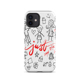 Tough   iPhone case, Daubable mobile phone case "Just" Childhood Memory iPhone case