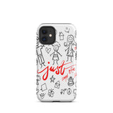 Tough   iPhone case, Daubable mobile phone case "Just" Childhood Memory iPhone case