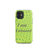 Motivational iPhone Case, Law of affirmation Mobile case Tough iPhone case "I am Unlimited"