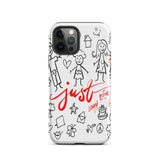 Tough   iPhone case, Daubable mobile phone case "Just" Childhood Memory iPhone case