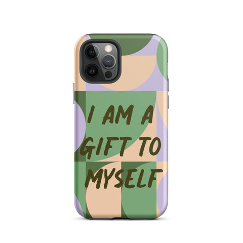 Motivational iPhone Case, Tough iPhone case "I am a Gift to Myself"