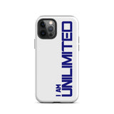 Tough iPhone case " I am Unlimited" Motivational iPhone Case Durable Crack proof Mobile Case