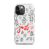 Tough   iPhone case, Daubable mobile phone case "Just" Childhood Memory iPhone case