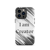 Motivational iPhone Case, Law of affirmation Mobile Case, Tough iPhone case "I am Creator"