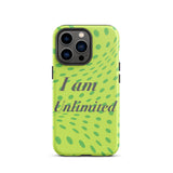 Motivational iPhone Case, Law of affirmation Mobile case Tough iPhone case "I am Unlimited"