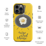 Motivational Tough iPhone case, Rise & Shine