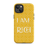 iPhone Case, Law of Affirmation Mobile case Durable Crack proof iPhone  Case iPhone case "I am Rich"