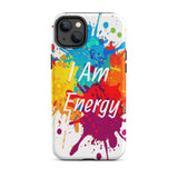 Durable Tough iPhone case "I am Energy" Positive Affirmation Mobile Case