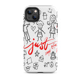 Tough   iPhone case, Daubable mobile phone case "Just" Childhood Memory iPhone case