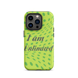 Motivational iPhone Case, Law of affirmation Mobile case Tough iPhone case "I am Unlimited"