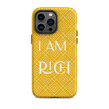 iPhone Case, Law of Affirmation Mobile case Durable Crack proof iPhone  Case iPhone case "I am Rich"