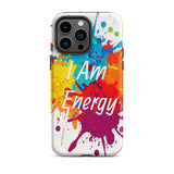 Durable Tough iPhone case "I am Energy" Positive Affirmation Mobile Case