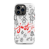 Tough   iPhone case, Daubable mobile phone case "Just" Childhood Memory iPhone case