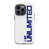 Tough iPhone case " I am Unlimited" Motivational iPhone Case Durable Crack proof Mobile Case