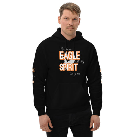 Motivational Hoodie " Fly Like Eagle" Inspirational Unisex Hoodie