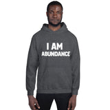 Motivational  Hoodie "I Am Abundance" Inspiring Law of Affirmation Unisex Hoodie
