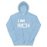 Motivational Hoodie " I AM RICH" Positive Law of affirmation  Unisex  Hoodie