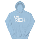 Motivational Hoodie " I AM RICH" Positive Law of affirmation  Unisex  Hoodie