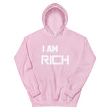 Motivational Hoodie " I AM RICH" Positive Law of affirmation  Unisex  Hoodie