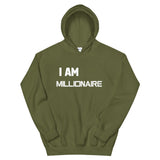 Motivational Unisex Hoodie "I AM MILLIONAIRE"  Law of Attraction Unisex Hoodie