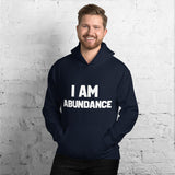 Motivational  Hoodie "I Am Abundance" Inspiring Law of Affirmation Unisex Hoodie