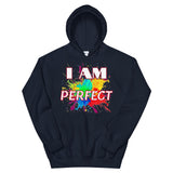 Motivational  Hoodie "I AM PERFECT"  Law of Affirmation Unisex Hoodie waistband with spandex