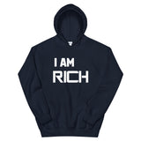 Motivational Hoodie " I AM RICH" Positive Law of affirmation  Unisex  Hoodie