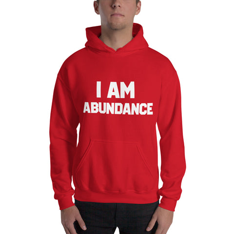 Motivational  Hoodie "I Am Abundance" Inspiring Law of Affirmation Unisex Hoodie