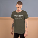 Reading Funny T-Shirt "Not Addicted Reading" Customized Short-Sleeve Unisex T-Shirt for Readers