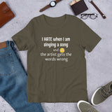 Funny Unisex t-Shirt Singing