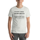 Motivational Unisex T-Shirt "I AM SO HAPPY & GRATEFUL" Law of Attraction Unisex T-Shirt