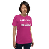 Funny Gardening T-Shirt "Gardening Therapy" Customized Funny Gardening Short-Sleeve Unisex T-Shirt
