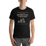 Funny Tattooing T-Shirt "Motorcycling & Tattooing"  Customized Short-Sleeve Unisex T-Shirt For Tattoo Lovers