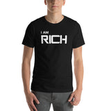 Motivational  T-Shirt. "I AM RICH" Law of Affirmation Short-Sleeve Unisex T-Shirt.