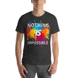 Motivational T-Shirt "NOTHING IS IMPOSSIBLE" Law of Affirmation Short-Sleeve Unisex T-Shirt