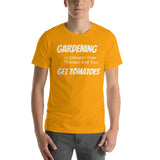 Funny Gardening T-Shirt "Gardening Therapy" Customized Funny Gardening Short-Sleeve Unisex T-Shirt