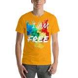 Motivational T-Shirt " I AM FREE"  Inspiring Law of Affirmation Short-Sleeve Unisex T-Shirt