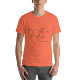Motivational Unisex T-Shirt "Happiness is the Path" Customized Short-Sleeve Unisex T-Shirt